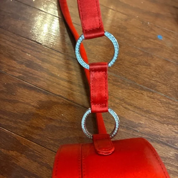 Love Moschino Red Heart Crystal Accent Women's Bag - fair condition - Picture 5 of 8